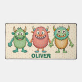 甘い小さなモンスターパーソナライズされた デスクマット (正面)