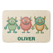 甘い小さなモンスターパーソナライズされた バスマット (正面)