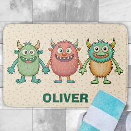 甘い小さなモンスターパーソナライズされた バスマット