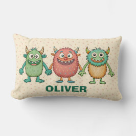 甘い小さなモンスターパーソナライズされた ランバークッション