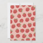 甘い小さなラズベリーの誕生日招待状 招待状 (裏面)