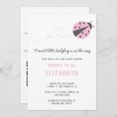 甘い小さなラディバグ赤ちゃんシャワー招待QR 招待状 (正面/裏面)