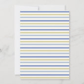 甘い小さなラムお洒落ブルーボーイベビーシャワー 招待状 (裏面)