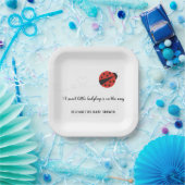 甘い小さなレディバグの赤ちゃんシャワー ペーパープレート (パーティー)