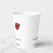 甘い小さなレディバグの赤ちゃんシャワー 紙コップ (右)