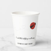 甘い小さなレディバグの赤ちゃんシャワー 紙コップ (正面)