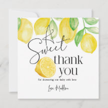 甘い小さなレモンのテーマ、ベビーシャワー。