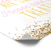 甘い小さなレモンの赤ちゃんシャワーは看板を好む ポスター (角)