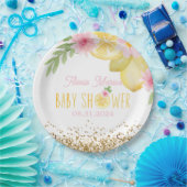 甘い小さなレモンの赤ちゃんシャワー ペーパープレート (パーティー)