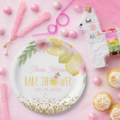 甘い小さなレモンの赤ちゃんシャワー ペーパープレート (パーティー)