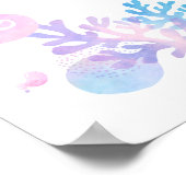 甘い小さな人魚パステル赤ちゃんシャワーへようこそ ポスター (角)