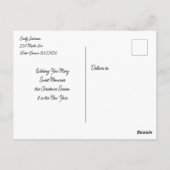 甘い小さな女の子と子猫のクリスマス ポストカード (裏面)