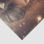 甘い小さな女の子と子猫のクリスマス 薄葉紙 (詳細)