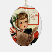 甘い小さな女の子のカスタムなオーナメントのためのKRWのヴィンテージ セラミックオーナメント (右)