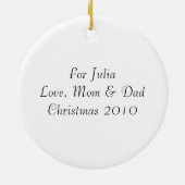 甘い小さな女の子のカスタムなオーナメントのためのKRWのヴィンテージ セラミックオーナメント (裏面)