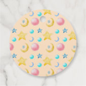 甘い小さな女の子のベビーシャワー フェイバータグ (裏面)