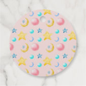 甘い小さな女の子のベビーシャワー フェイバータグ (裏面)