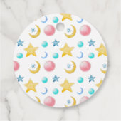 甘い小さな女の子のベビーシャワー フェイバータグ (裏面)