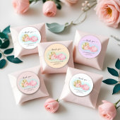 甘い小さな女の子のベビーシャワー ラウンドシール