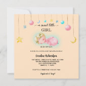 甘い小さな女の子のベビーシャワー 招待状 (正面)