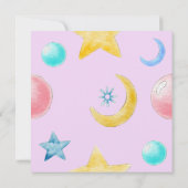 甘い小さな女の子のベビーシャワー 招待状 (裏面)