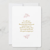 甘い小さな女の子の赤ちゃんシャワー招待状 招待状 (裏面)