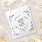 甘い小さな女の子は彼女の方法で象パープルカップ フェイバーバッグ (クリップ留めされた状態)