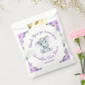 甘い小さな女の子は彼女の方法で象パープルカップ フェイバーバッグ (封をした状態)