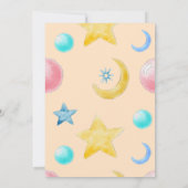 甘い小さな女の子アイボリーベビーシャワー 招待状 (裏面)