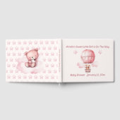 甘い小さな女の子オンザウェイベビーシャワー ゲストブック (全面)