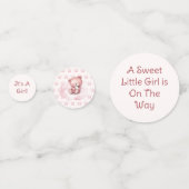 甘い小さな女の子オンザウェイベビーシャワー コンフェッティ (裏面)