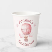 甘い小さな女の子オンザウェイベビーシャワー 紙コップ (裏面)