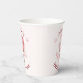 甘い小さな女の子オンザウェイベビーシャワー 紙コップ (右)