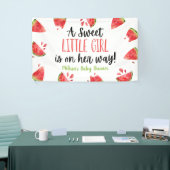 甘い小さな女の子スイカの赤ちゃんシャワー 横断幕 (トレードショー)