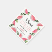 甘い小さな女の子スイカ赤ちゃんシャワー スタンダードカクテルナプキン (角)