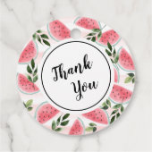 甘い小さな女の子スイカ赤ちゃんシャワー フェイバータグ (裏面)