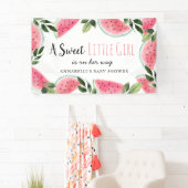 甘い小さな女の子スイカ赤ちゃんシャワー 横断幕 (インサイチュ)