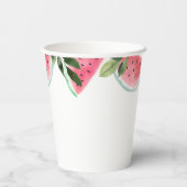 甘い小さな女の子スイカ赤ちゃんシャワー 紙コップ (裏面)