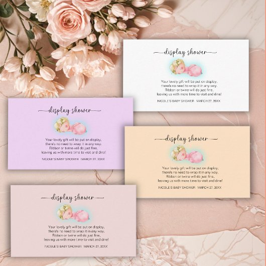 甘い小さな女の子ディスプレイシャワー エンクロージャーカード