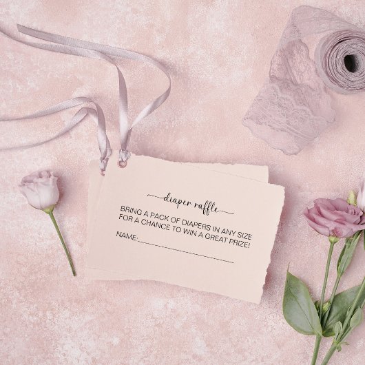 甘い小さな女の子ベビーシャワーおむつラッフル セルフインキングスタンプ