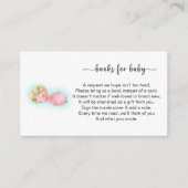 甘い小さな女の子ベビーシャワーブックベビー エンクロージャーカード (正面)
