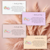 甘い小さな女の子ベビーシャワーブックベビー エンクロージャーカード