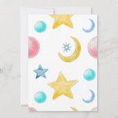 甘い小さな女の子ベビーブランチ 招待状 (裏面)