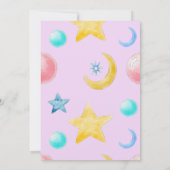 甘い小さな女の子ベビーブランチ 招待状 (裏面)