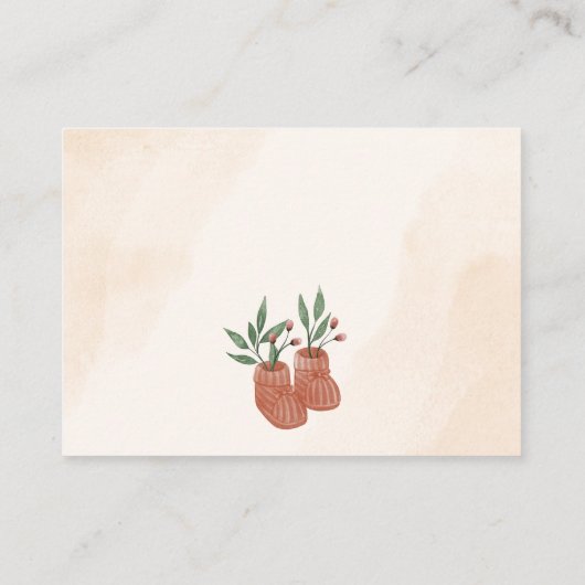 甘い小さな女の子ボホ服ブックスベビー エンクロージャーカード (裏面)