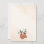 甘い小さな女の子ボホ衣服赤ちゃんシャワー サンキューカード (裏面)