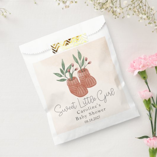 甘い小さな女の子ボホ衣服赤ちゃんシャワー フェイバーバッグ (封をした状態)