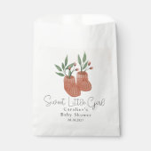 甘い小さな女の子ボホ衣服赤ちゃんシャワー フェイバーバッグ (正面)