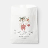 甘い小さな女の子ボホ衣服赤ちゃんシャワー フェイバーバッグ (正面)