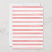 甘い小さな女の子赤面金ゴールドフローラシャワー  招待状 (裏面)